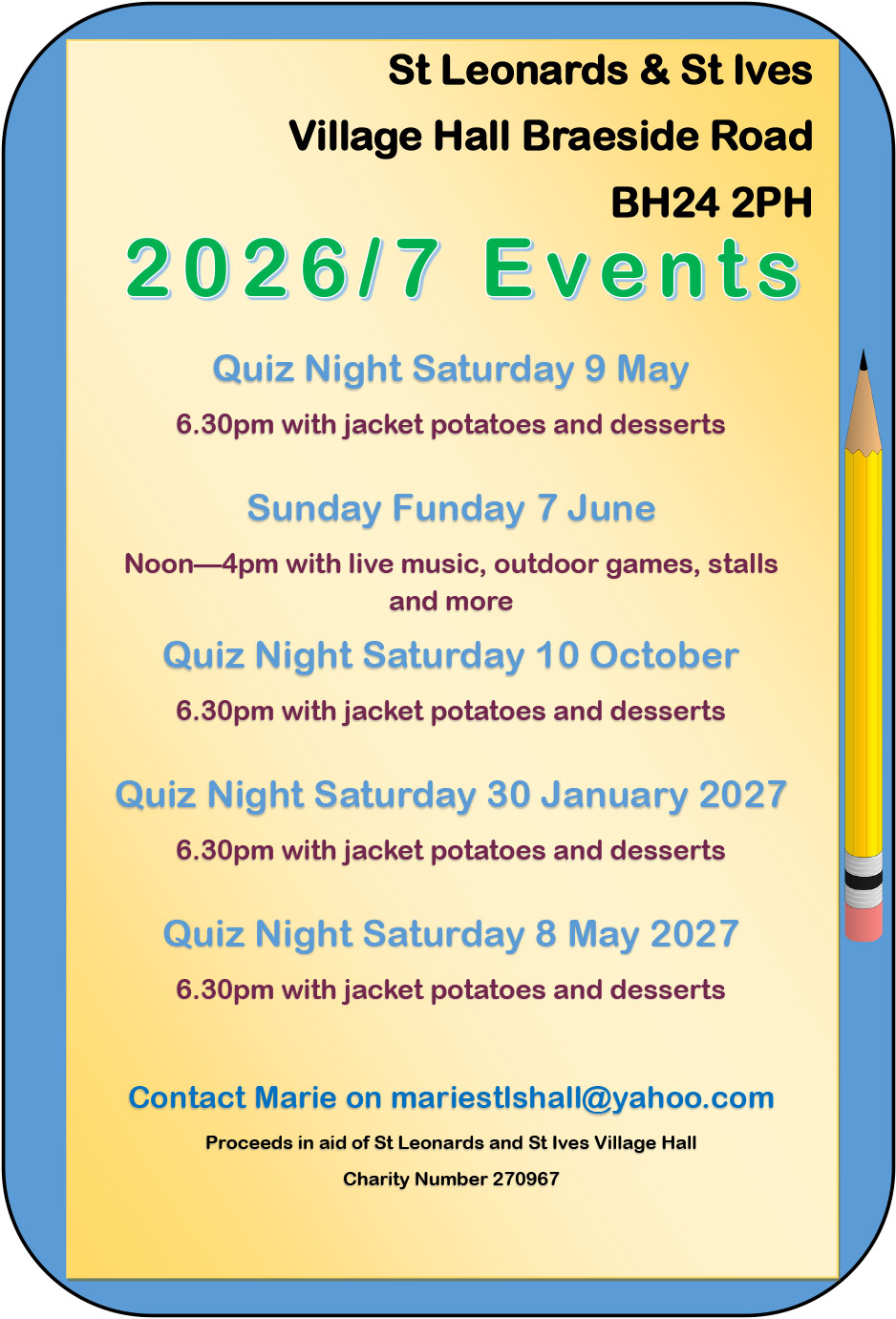 Quiz Night Poster 2025